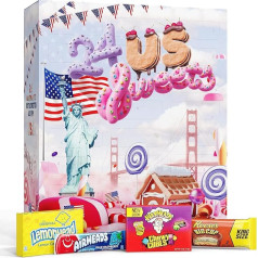 BOXILAND® USA Advent Calendar 2024 with American Sweets [Original US Candy] - Advent Calendar 2024 for Children, Women & Men - US Sweets Advent Calendar - USA Sweets (24 USA Sweets)