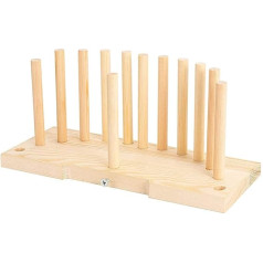 Ozgkee Double Sided Ribbon Maker, Wooden Bow Maker, Wreath, Ribbon Maker Tool, Durable Portable Bow Tie Machine for Making Gift Bows, (Beige)