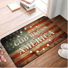 PITFS Door Mats Outdoor Entrance Funny God Bless America Mat Emo Room Decor Kitchen Farmhouse Rug (40x60cm)