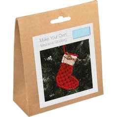 Trimits DIY Macrame Christmas Stockings Decoration Kit