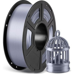 ANYCUBIC PLA Filament 1.75 mm Silk Silver, 1.75 PLA 3D Printer Filament, 1 kg Spool, Glossy, Premium Quality, Biodegradable