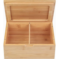 OZCHIN Large Natural Wood Bamboo Storage Box, Decorative Keepsake Box with Magnetic Lid/Tray for Home - 25 x 20 x 10 cm, Christmas Gifts for Women Men
