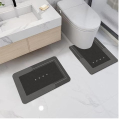 YeahBoom Super Absorbent Floor Mat, Dirt-Repellent Floor Mat for the Bathroom, Memory Foam Bath Mat Set, Microfibre Bath Mat, Shower Mat, Non-Slip, Microfibre Bath Mats
