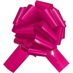 Hampabox Riesige Autoschleife (30 cm Durchmesser) + 3 m langes Band für Autos, Fahrräder, große Geburtstags- und Weihnachtsgeschenke, glänzendes Pink