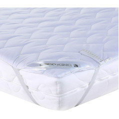 DecoKing Mattress Protector - 100% Microfibre Mattress Topper / Fitted Cover - Durable White Light Cover, 100x200 cm
