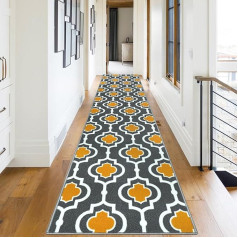 Capslpad Hallway Runner 65 x 300 cm Non-Slip Carpet Runner for Entryway Heavy Duty Short Pile Kitchen Runner Machine Washable Mat Runner Rug for Hallway Entryway Kitchen