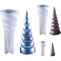 HOODANCOS Unicorn Horn Moulds Mould DIY Ornament Mould Silicone Moulds Epoxy Resin Candle Moulds Epoxy Mould Make Yourself Unicorn Mould Make Yourself Animal Mould Cake Mould 3D White