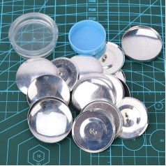 Self Cover Buttons 20/25/30/40mm Fabric Buttons Cloth Bag Cover Buttons Set Round Buttons DIY Craft Buckle Making Tools with Buckle Bottom (40mm)