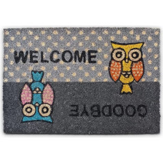 Relaxdays Coconut Fibre OWL Doormat 