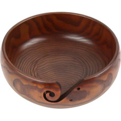 Wool Bowl Yarn Bowl for Wool Large, 18-20 cm Knitting Bowl Wood Large, Handmade Wooden Yarn Bowl for Knitting, Crochet, Home Decoration