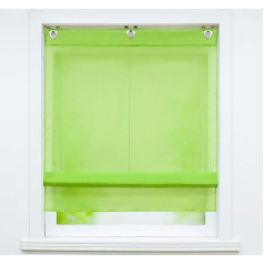 Joyswahl Hanna Voile Roman Blind with Hook Hanging, No Drilling Required, Single Colour Curtains