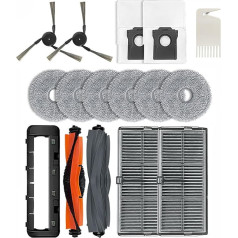 HMHAMA Replacement Kits for Dreame X40/ X40 Pro/X40 Ultra Robot Vacuum Cleaner, 2 Main Brushes + 6 Side Brushes + 2 Filters + 6 Mop Pads + 2 Dust Bags + 1 Main Brush Cover + 1 Cleaning Brush