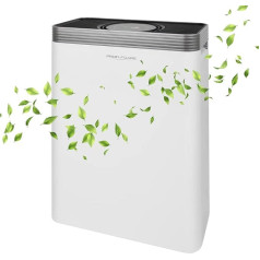 ProfiCare PC-LR 3076 Air Purifier with Ionisation for Rooms up to 60 m², 4-Way Filter System, APD Sensor, Ion Function, 3 Operating Modes, Sensor Touch Control, White