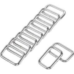 sourcing map Metal Rectangle Ring Buckles Iron for Bags Belt DIY