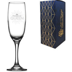 Prosecco Champagne Flute - Prosecco Queen - Perfect Prosecco Gift, Engraved, Do Not Engrave A Message On The Reverse Side