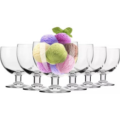 KROSNO Ice Cream Sundae Set of 6 | 350 ml | Dessert Bowl | Perfect for Home, Restaurants and Parties | Dishwasher Safe