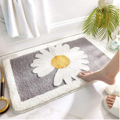 SDINAZ Bath Mat Rugs Non-Slip Washable Bath Mats Bath Mat Pads Bath Mats Shower Mats Semicircle Bath Mats 75 x 45 cm