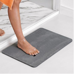 Momo Lifestyle Stone Bath Mat (60 x 39 cm) Drytomita (Graphite Grey) Diatomaceous Earth Non-Slip Super Absorbent Quick Dry Eco Friendly Stone 1 Pack