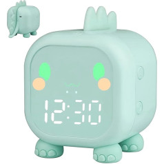 VORRINC Children's Light Alarm Clock, Dinosaur Alarm Clock, Sunrise Simulator, Wake Up Children's Alarm Clock with Timer, Snooze, Sleep Trainer, Digital Alarm Clock for Girls, Boys, Children, Birthday