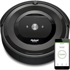 iRobot Roomba e5 robot vacuum Bagless Charcoal 0.6 L Roomba e5, Bagless, Charcoal, Round, 0.6 L, Carpet,Hard floor,Laminate,Tiles, 2 cm