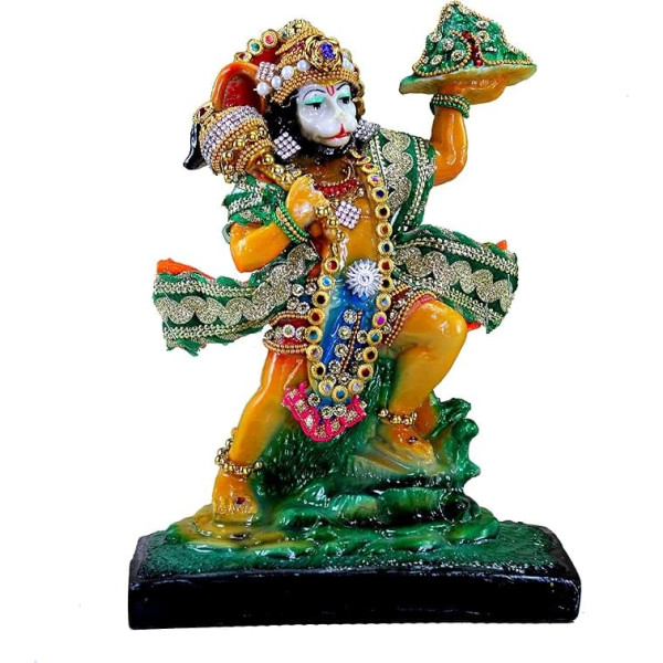 eSplanade Resin Hanuman Anjaneya Pavan Putra Murti Moorti Idol Statue Sculpture (8.5 x 6.5 Inches)