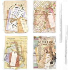 Scrapbook-Papier, 400 Blatt Journaling-Zubehör für Vintage-Bastelarbeiten, Planer, Bullet Junk, Tagebuch, Zubehör, gemischte Medien, Collage, Karten, Album, Verzierungen