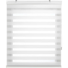 Decorblind | Night & Day Roller Blind with Gallery Wall or Ceiling Mounted Width 120 x Length 180 cm Fabric 117 x 175 cm Cream Window Blind