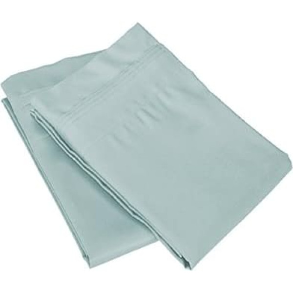 100% Premium Long-Staple Combed Cotton 650 Thread Count, Standard 2-Piece Pillowcase Set, Single Ply, Solid, Teal