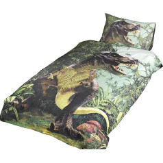 T Rex Double Quilt Duvet Cover Bed Set 2 P/cases Dinosaur Bedding Dino Jurassic