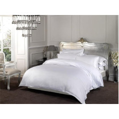 Dorchester 100 Cotton Percale Double Size Fitted Sheet - Bedding - Bed Linen - Extra Deep 16 Inch (40 Centimeter) 1000 Thread Count, White
