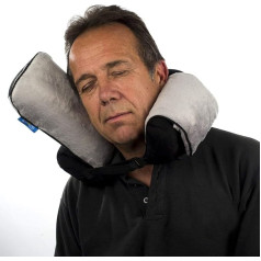 Roamwild Surround Rundum-Nackenkissen für Reisen (Schwarz und Grau)