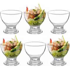 Set of 6 Glass Bowls Shrimp Cocktail Bowls Appetizers Shrimp Cocktail Appetizers Shrimp Seafood Shrimp Salad Cocktail Nibbles Glass Bowls Stackable 9oz