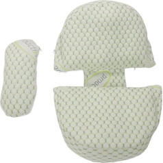 Spacnana Side Pregnancy Sleeping Pillow, U-shaped, Soft Support Pillow with Floral Print, Ergonomic Maternity Pillow (Green)