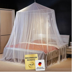 NOMOSQUI Mosquito Net Bed [Round Huge] - Mosquito Net Outdoor & Home - Fly Net for Double Bed & Single Bed - Mosquito Net Travel - Bed Curtain Mosquito Protection from Mosquito, Flies - Mosquito