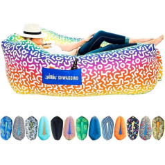 Chillbo Shwaggins Inflatable Couch - Cool Inflatable Lounger Upgrade Your Camping Accessories Easy Setup Inflatable Chair is Perfect for Beach Equipment, Camping Fun and Festival Accessories