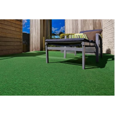 andiamo Artificial Grass Field, Green, Brown, Heavy Duty Lawn Carpet with Drainage Nubs