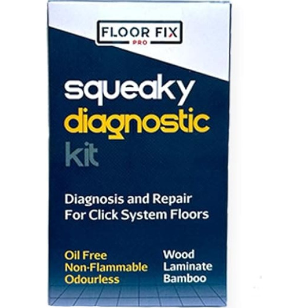 Floor-Fix Pro - Squeaky Floor Diagnostic Kit for Floating Click System Floors - Determine the Cause of Creak - Repair Kit for Click System and Underbody, 60 ml Diagnostic Kit, Wood Laminate
