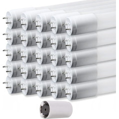 pureled Pack of 25 LED Fluorescent Tubes 60 cm Glass T8 G13 9 W Cool White Neon Tube Lamp Tube