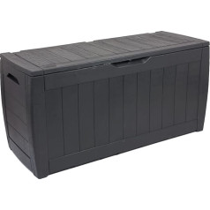 Chalet-Jardin 12 Hollywood Garden Storage Chest Charcoal Grey 270 L