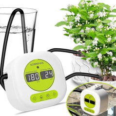 WOWLED Intelligent Automatic Watering System, Rechargeable Drip Irrigation System Kit for Indoor Plants, DIY Timer Watering Kit, Self Watering System for Greenhouse