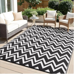 OLANLY Waterproof Outdoor Rug 6x9ft Reversible Plastic Straw Rug Large Patio Rug RV Mat Indoor Outdoor Rug for Patio Camping Balcony Deck Backyard