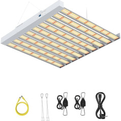XTACO LED Grow Lamp Plant Lamp LED Full Spectrum 1863 LEDs 400 W 150 x 150 cm Cover LED Plant Lamp 3 Types Full Spectrum Timer and Dimming Function for Indoor Plants Seedlings Vegetables and Flowers