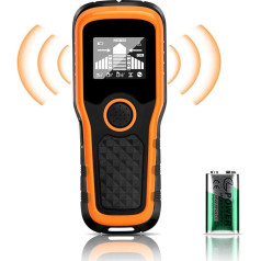 Ktilura Electronic Wall Scanner Handheld 5 in 1 Wire Metal Wall Scanner with Colour LCD Display and Calibration Alarm Wall Sensor Beam Finder for Locating the Centre and Edges of Wooden Walls