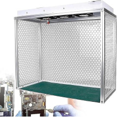 ExoticaBlend Laminar Flow Cabinet Vertical Laminar Flow Hood Airflow Cleaning Bench Workstation Table with 3 Fans for Mobile Phone LCD Screen Repair