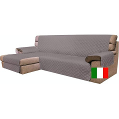 Moonange - 3 seater sofa cover with peninsula - seat 240 cm - waterproof sofa cover - corner sofa cover - anti-slip - anti-stain - reversible - scratch resistant - anti-fog - dark dove grey