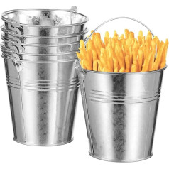 TOPBATHY Pack of 24 Tinplate Buckets, Table Buckets, Flowers, Turtle, Bathtub, Small Bucket with Handle, Outdoor Toys, Wine Bucket, Square Mini Barrel for Kids, Galvanised,