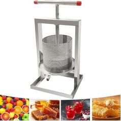 Mesh Honey Press Machine Honey Extractor Beekeeping Stainless Steel Household Manual Honey Press,4L