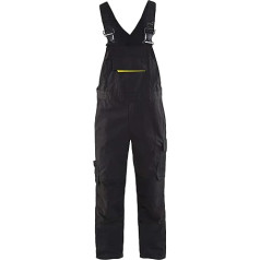 Blaklader 269513309933C156 Bib Overall with Stretch, Black/Hi-Vis Yellow, Size C156