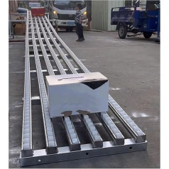 JvFbjLF Skate Wheel Flow Rail, Portable Light-Duty Conveyor, Unpowered Conveyor Table Plastic Roller(5-Slide,100cm Long)
