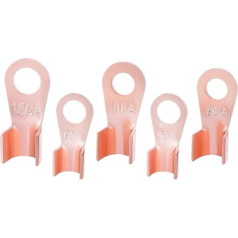 UJTVGCLX 10/25pcs OT Series Terminal 10 20 30 40 50 60 80 100 150 200A Splice Wire Copper O Shape Circular Naked Cable Connector Open Lug(OT-300A,25PCS)